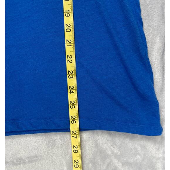 Victory Secret Pink‎ Shirt Women’s Short Sleeve Glitter Blue Jersey Y2K - Picture 10 of 12